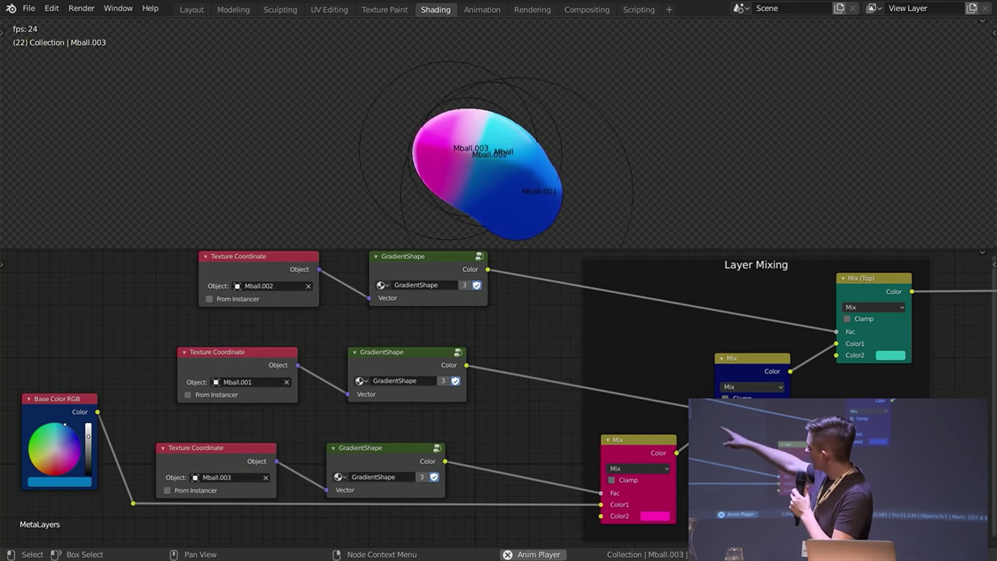 Screengrabs from the Blender Conference Stream