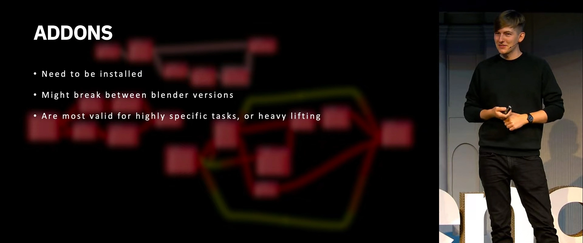 Screengrabs from the Blender Conference Stream