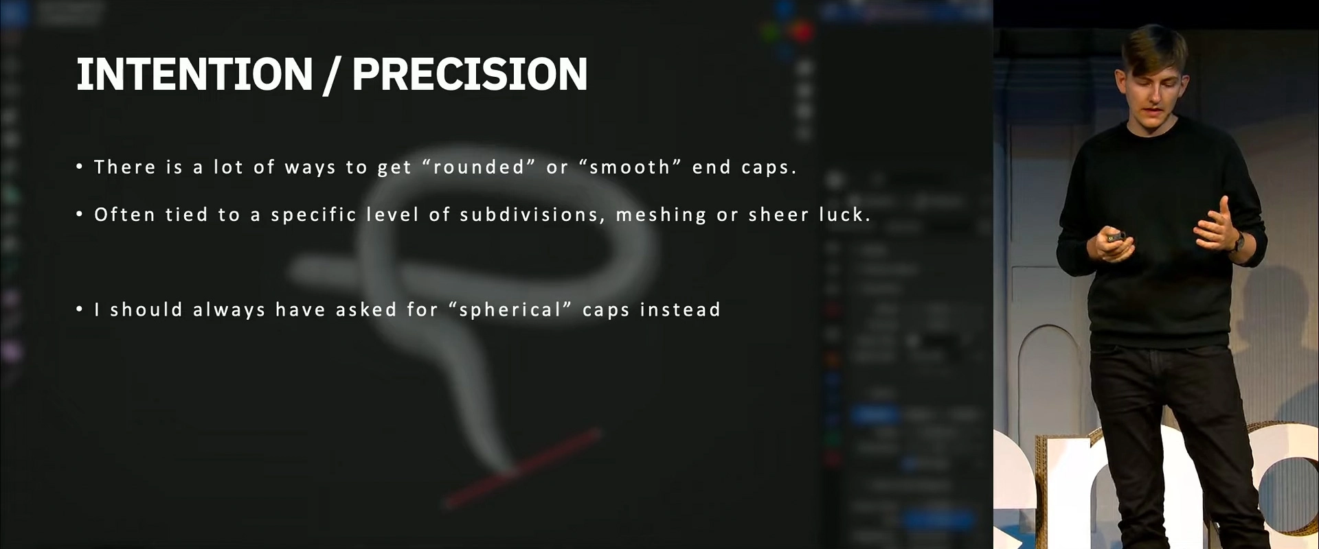 Screengrabs from the Blender Conference Stream