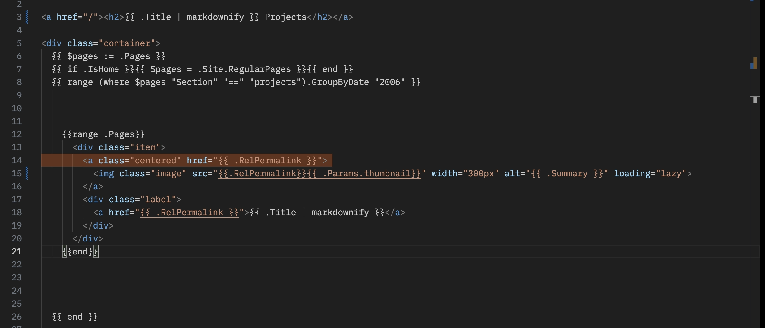 Screenshot of the source code of zuggamasta.de