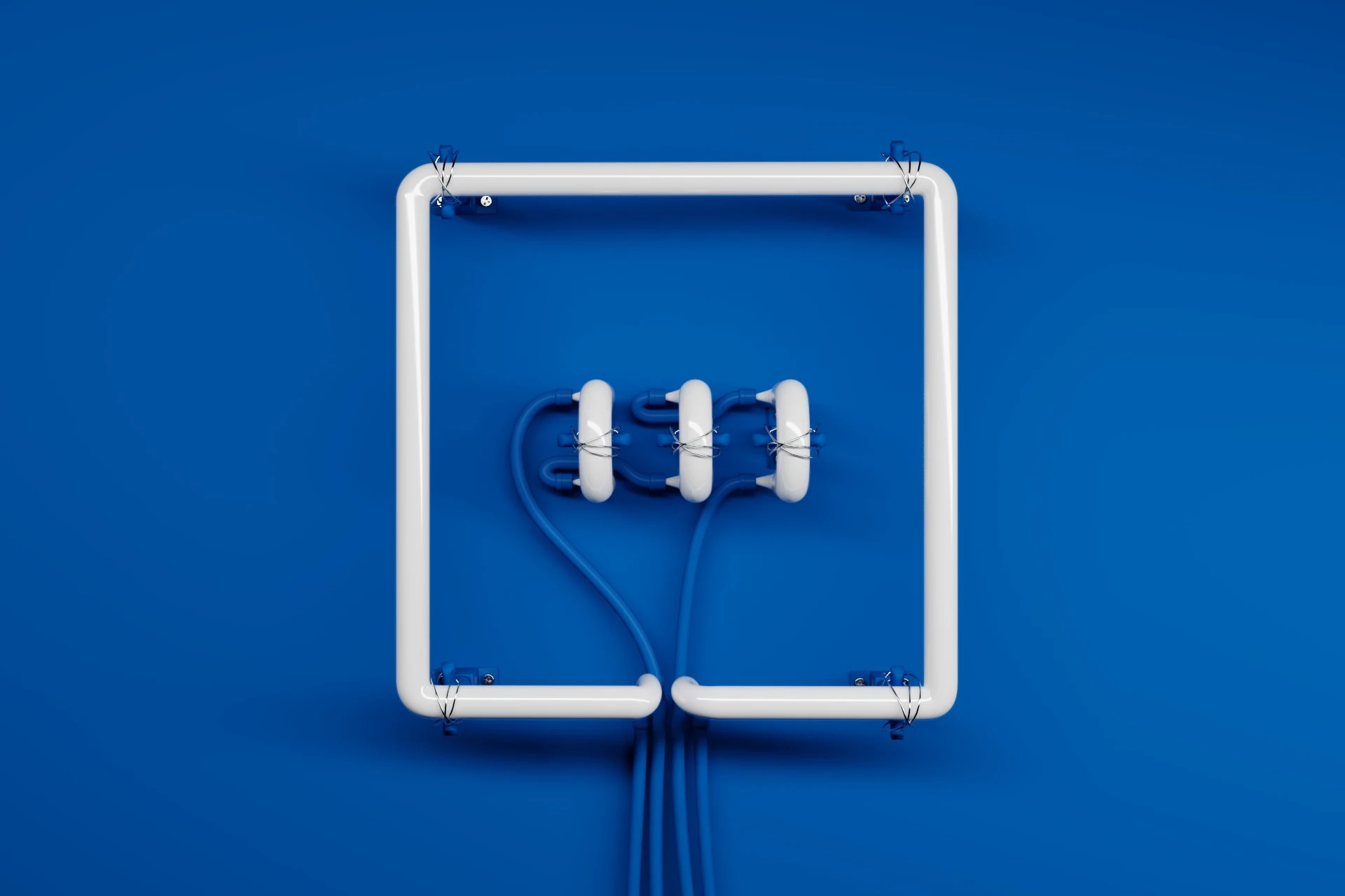 Abstract 3D neon Sign rendering