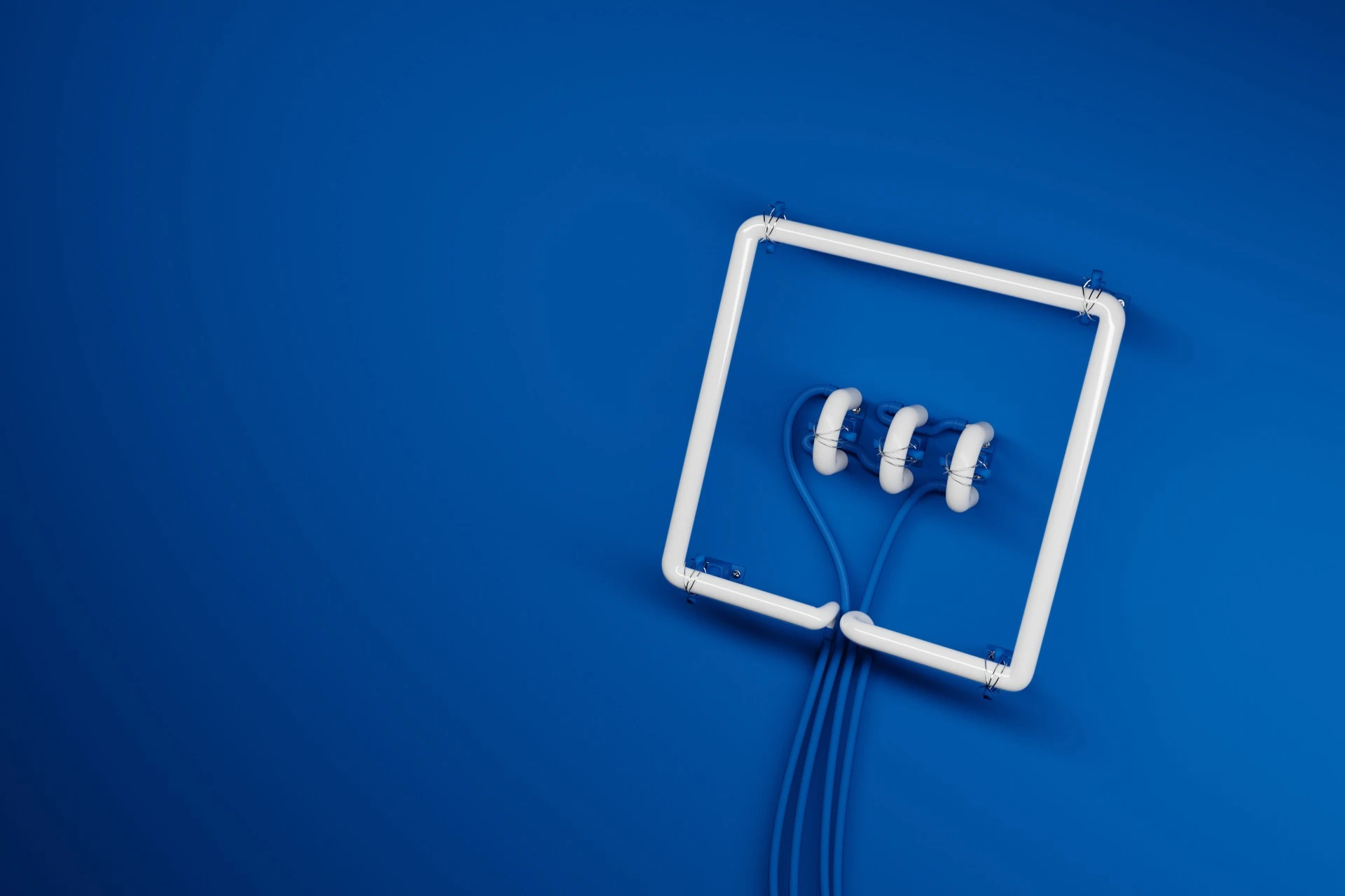 Abstract 3D neon Sign rendering