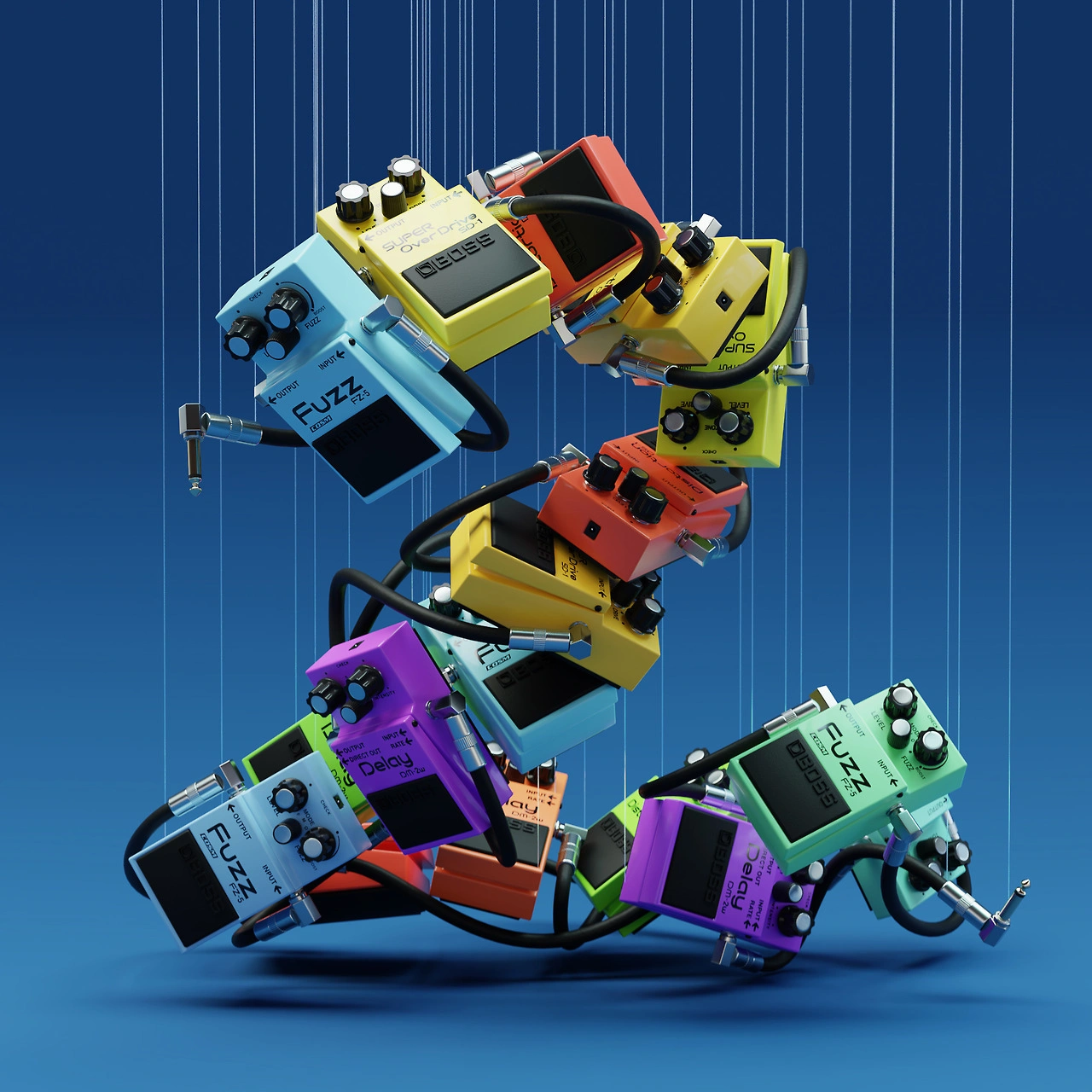 Effects Pedal Chain.