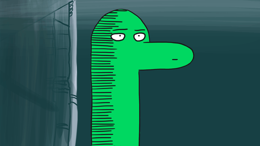 Additionally to the more serious 3D animations and illustrations I posted on tumblr that year, I also made some first steps into hand drawn digital animation. Starting with a small duck character and some flour sack exercises. These animations were done in the open source painting program Krita making use of it&rsquo;s timeline feature.